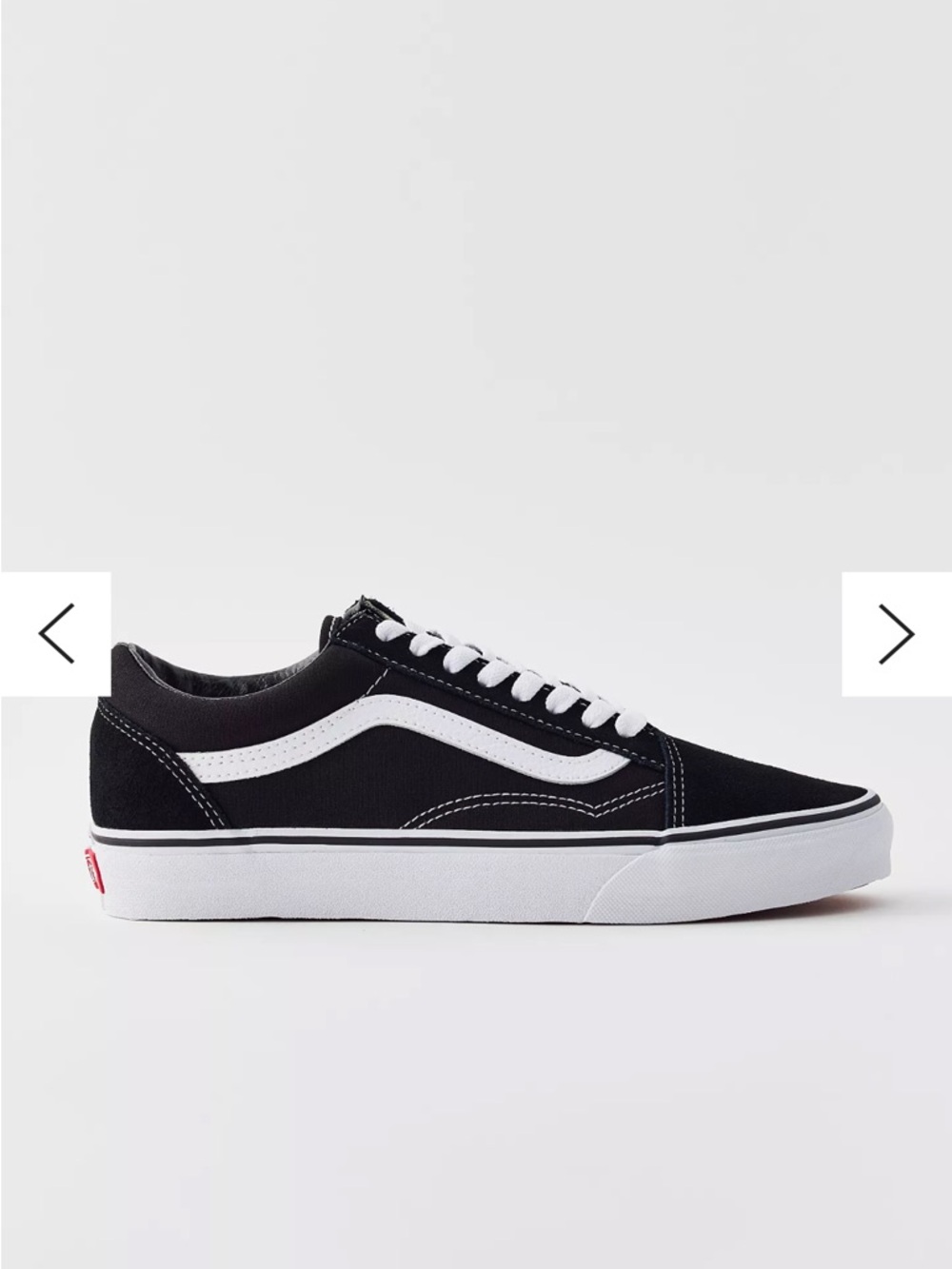 Vans Black and White Low-Top Skate Shoe
